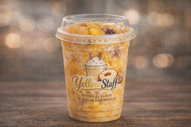 Helado sabor mango
